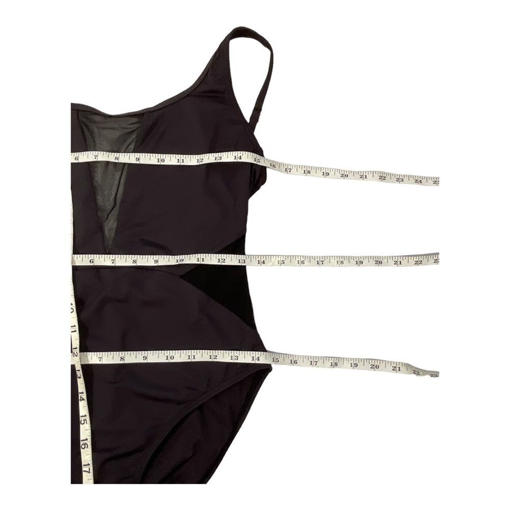 La Blanca Women’s Black one piece with sheer cut outs swimsuit Size 10 - Picture 13 of 15